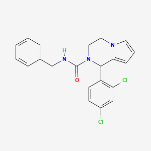 molecular formula C21H19Cl2N3O B2763149 N-benzyl-1-(2,4-dichlorophenyl)-3,4-dihydropyrrolo[1,2-a]pyrazine-2(1H)-carboxamide CAS No. 922844-46-0