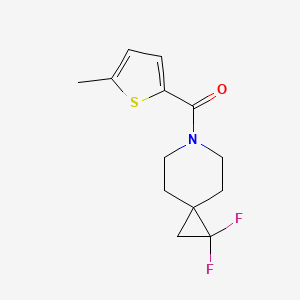 molecular formula C13H15F2NOS B2763152 (1,1-二氟-6-氮杂螺[2.5]辛烷-6-基)(5-甲硫基噻吩-2-基)甲酮 CAS No. 2097891-28-4