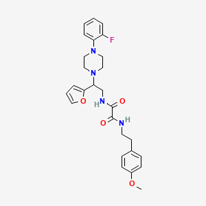N1-(2-(4-(2-fluorophenyl)piperazin-1-yl)-2-(furan-2-yl)ethyl)-N2-(4-methoxyphenethyl)oxalamide