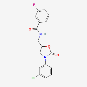 N-((3-(3-chlorophenyl)-2-oxooxazolidin-5-yl)methyl)-3-fluorobenzamide