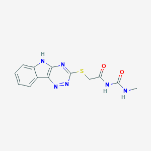 molecular formula C13H12N6O2S B276316 N-methyl-N'-[(5H-[1,2,4]triazino[5,6-b]indol-3-ylsulfanyl)acetyl]urea 