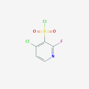 molecular formula C5H2Cl2FNO2S B2763185 4-氯-2-氟吡啶-3-磺酰氯 CAS No. 1805641-40-0