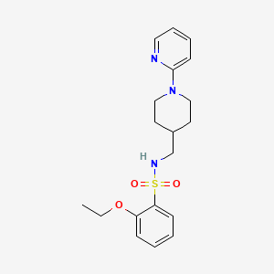 molecular formula C19H25N3O3S B2763187 2-乙氧基-N-((1-(吡啶-2-基)哌啶-4-基)甲基)苯磺酰胺 CAS No. 1235261-43-4
