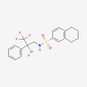 molecular formula C19H20F3NO3S B2763188 N-(3,3,3-三氟-2-羟基-2-苯基丙基)-5,6,7,8-四氢萘-2-磺酰胺 CAS No. 1351616-04-0