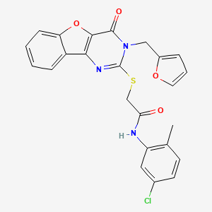 N-(5-chloro-2-methylphenyl)-2-((3-(furan-2-ylmethyl)-4-oxo-3,4-dihydrobenzofuro[3,2-d]pyrimidin-2-yl)thio)acetamide