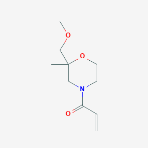 molecular formula C10H17NO3 B2763194 1-[2-(Methoxymethyl)-2-methylmorpholin-4-yl]prop-2-en-1-one CAS No. 2224352-70-7
