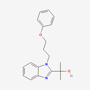molecular formula C19H22N2O2 B2763201 2-[1-(3-Phenoxypropyl)benzimidazol-2-yl]propan-2-ol CAS No. 941540-11-0