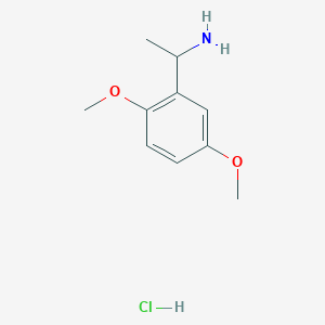 molecular formula C10H16ClNO2 B2763203 1-(2,5-Dimethoxyphenyl)ethan-1-amine hydrochloride CAS No. 52971-28-5