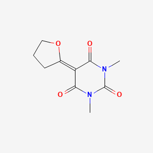 molecular formula C10H12N2O4 B2763208 1,3-Dimethyl-5-(oxolan-2-ylidene)-1,3-diazinane-2,4,6-trione CAS No. 238753-35-0
