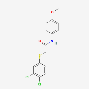 molecular formula C15H13Cl2NO2S B2763215 2-[(3,4-二氯苯基)硫代]-N-(4-甲氧基苯基)乙酰胺 CAS No. 339097-34-6
