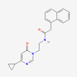 N-(2-(4-cyclopropyl-6-oxopyrimidin-1(6H)-yl)ethyl)-2-(naphthalen-1-yl)acetamide