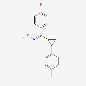 molecular formula C17H16FNO B2763240 (4-氟苯基)[2-(4-甲基苯基)环丙基]甲酮肟 CAS No. 338416-04-9