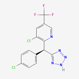 molecular formula C14H8Cl2F3N5 B2763245 3-chloro-2-[(S)-(4-chlorophenyl)(1H-1,2,3,4-tetrazol-5-yl)methyl]-5-(trifluoromethyl)pyridine CAS No. 2085690-52-2