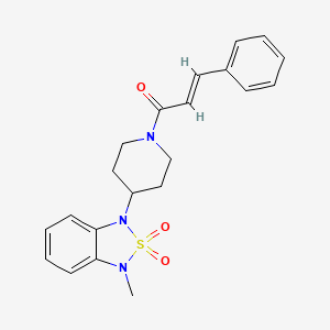 (E)-1-(4-(3-methyl-2,2-dioxidobenzo[c][1,2,5]thiadiazol-1(3H)-yl)piperidin-1-yl)-3-phenylprop-2-en-1-one