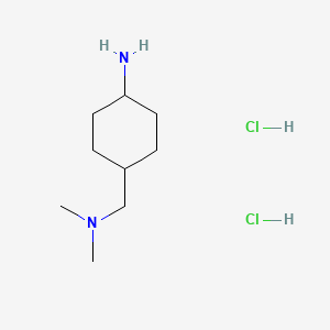 molecular formula C9H22Cl2N2 B2763248 trans-4-[(Dimethylamino)methyl]cyclohexan-1-amine dihydrochloride CAS No. 2225136-04-7