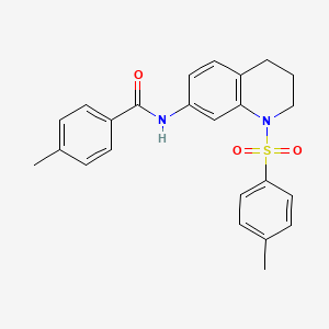 molecular formula C24H24N2O3S B2763251 4-甲基-N-(1-对甲苯磺酰-1,2,3,4-四氢喹啉-7-基)苯甲酰胺 CAS No. 898447-74-0