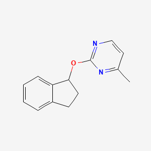 2-(2,3-dihydro-1H-inden-1-yloxy)-4-methylpyrimidine