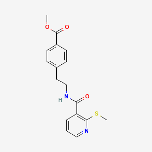 Methyl 4-(2-{[2-(methylsulfanyl)pyridin-3-yl]formamido}ethyl)benzoate