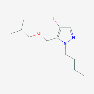 molecular formula C12H21IN2O B2763265 1-butyl-4-iodo-5-(isobutoxymethyl)-1H-pyrazole CAS No. 1855946-07-4