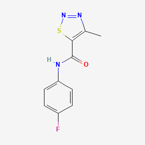 molecular formula C10H8FN3OS B2763270 N-(4-氟苯基)-4-甲基-1,2,3-噻二唑-5-甲酰胺 CAS No. 69636-08-4