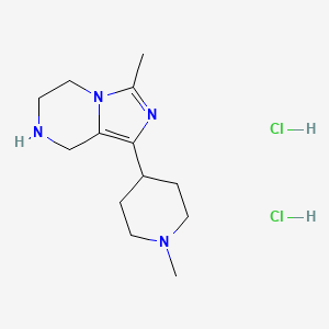 3-Methyl-1-(1-methylpiperidin-4-yl)-5,6,7,8-tetrahydroimidazo[1,5-a]pyrazine;dihydrochloride