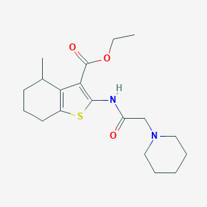 Ethyl 4-methyl-2-[(1-piperidinylacetyl)amino]-4,5,6,7-tetrahydro-1-benzothiophene-3-carboxylate