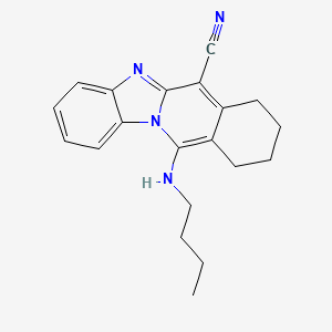 molecular formula C20H22N4 B2763329 11-(丁基氨基)-7,8,9,10-四氢苯并咪唑[1,2-b]异喹啉-6-碳腈 CAS No. 849011-64-9