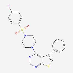 4-(4-((4-Fluorophenyl)sulfonyl)piperazin-1-yl)-5-phenylthieno[2,3-d]pyrimidine
