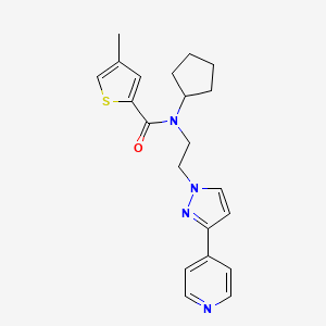 N-cyclopentyl-4-methyl-N-(2-(3-(pyridin-4-yl)-1H-pyrazol-1-yl)ethyl)thiophene-2-carboxamide