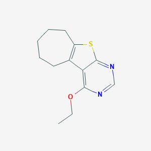 molecular formula C13H16N2OS B276334 ethyl 6,7,8,9-tetrahydro-5H-cyclohepta[4,5]thieno[2,3-d]pyrimidin-4-yl ether 