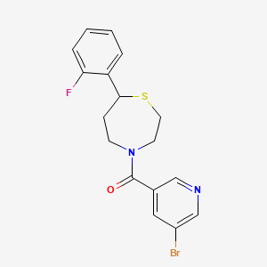 (5-Bromopyridin-3-yl)(7-(2-fluorophenyl)-1,4-thiazepan-4-yl)methanone