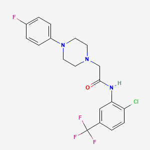 N-[2-chloro-5-(trifluoromethyl)phenyl]-2-[4-(4-fluorophenyl)piperazin-1-yl]acetamide