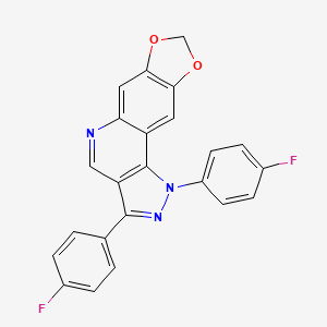 1,3-bis(4-fluorophenyl)-1H-[1,3]dioxolo[4,5-g]pyrazolo[4,3-c]quinoline
