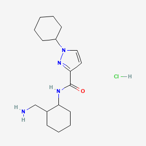 N-[2-(Aminomethyl)cyclohexyl]-1-cyclohexylpyrazole-3-carboxamide;hydrochloride