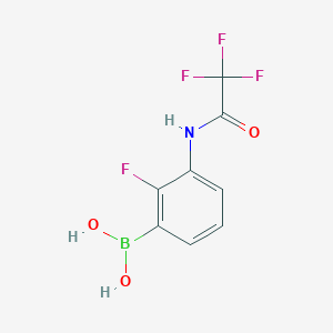 molecular formula C8H6BF4NO3 B2763378 2-Fluoro-3-(trifluoroacetamido)phenylboronic acid CAS No. 2377610-93-8