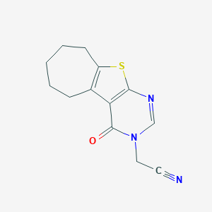 (4-oxo-6,7,8,9-tetrahydro-4H-cyclohepta[4,5]thieno[2,3-d]pyrimidin-3(5H)-yl)acetonitrile