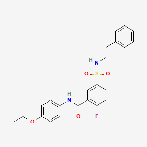 N-(4-ethoxyphenyl)-2-fluoro-5-(N-phenethylsulfamoyl)benzamide