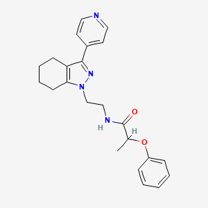 2-phenoxy-N-(2-(3-(pyridin-4-yl)-4,5,6,7-tetrahydro-1H-indazol-1-yl)ethyl)propanamide
