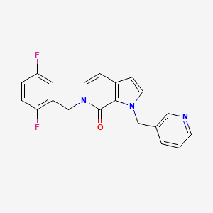 molecular formula C20H15F2N3O B2763386 6-(2,5-difluorobenzyl)-1-(3-pyridylmethyl)-1,6-dihydro-7H-pyrrolo[2,3-c]pyridin-7-one CAS No. 1341003-27-7