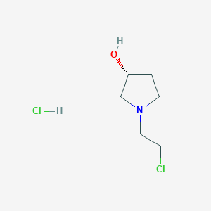 molecular formula C6H13Cl2NO B2763391 (3R)-1-(2-chloroethyl)pyrrolidin-3-ol hydrochloride CAS No. 2306245-86-1