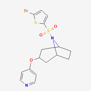 (1R,5S)-8-((5-bromothiophen-2-yl)sulfonyl)-3-(pyridin-4-yloxy)-8-azabicyclo[3.2.1]octane