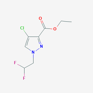 molecular formula C8H9ClF2N2O2 B2763405 ethyl 4-chloro-1-(2,2-difluoroethyl)-1H-pyrazole-3-carboxylate CAS No. 1856061-98-7