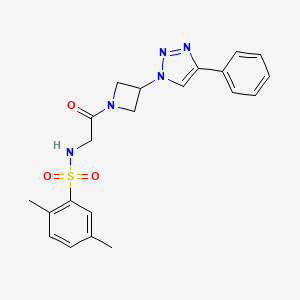 2,5-dimethyl-N-(2-oxo-2-(3-(4-phenyl-1H-1,2,3-triazol-1-yl)azetidin-1-yl)ethyl)benzenesulfonamide