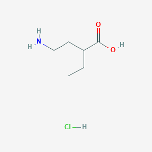 molecular formula C6H14ClNO2 B2763416 4-Amino-2-ethylbutanoic acid hydrochloride CAS No. 1864061-13-1