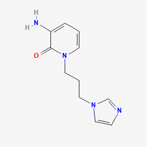 molecular formula C11H14N4O B2763418 3-Amino-1-(3-imidazol-1-ylpropyl)pyridin-2-one CAS No. 1247542-56-8