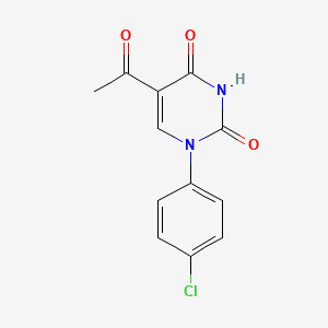 molecular formula C12H9ClN2O3 B2763420 5-acetyl-1-(4-chlorophenyl)-2,4(1H,3H)-pyrimidinedione CAS No. 321432-24-0