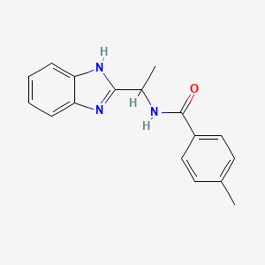 molecular formula C17H17N3O B2763424 N-[1-(1H-benzimidazol-2-yl)ethyl]-4-methylbenzamide CAS No. 488099-82-7