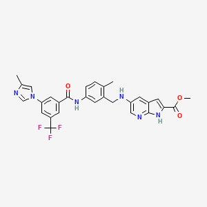 5-[[[2-methyl-5-[[3-(4-methyl-1H-imidazol-1-yl)-5-(trifluoromethyl)benzoyl]amino]phenyl]methyl]amino]-1H-pyrrolo[2,3-b]pyridine-2-carboxylicacid,methylester