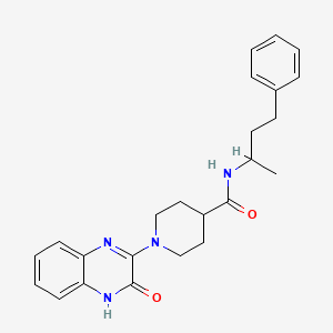 molecular formula C24H28N4O2 B2763433 1-(3-oxo-3,4-dihydroquinoxalin-2-yl)-N-(4-phenylbutan-2-yl)piperidine-4-carboxamide CAS No. 1207002-76-3