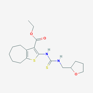 ethyl 2-({[(tetrahydro-2-furanylmethyl)amino]carbothioyl}amino)-5,6,7,8-tetrahydro-4H-cyclohepta[b]thiophene-3-carboxylate